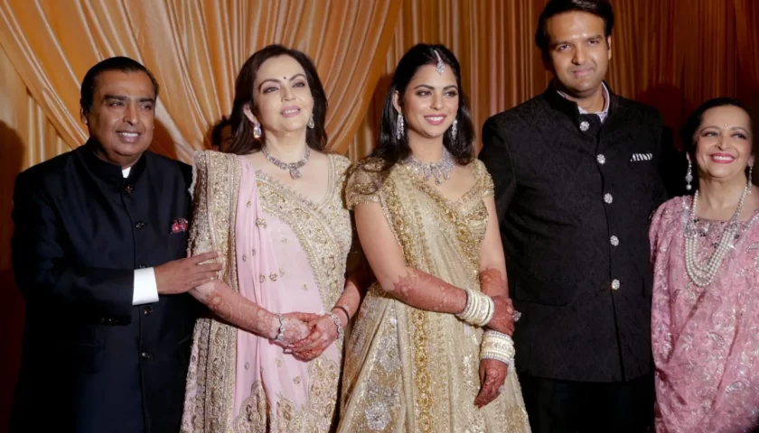 Mukesh Ambani and his family